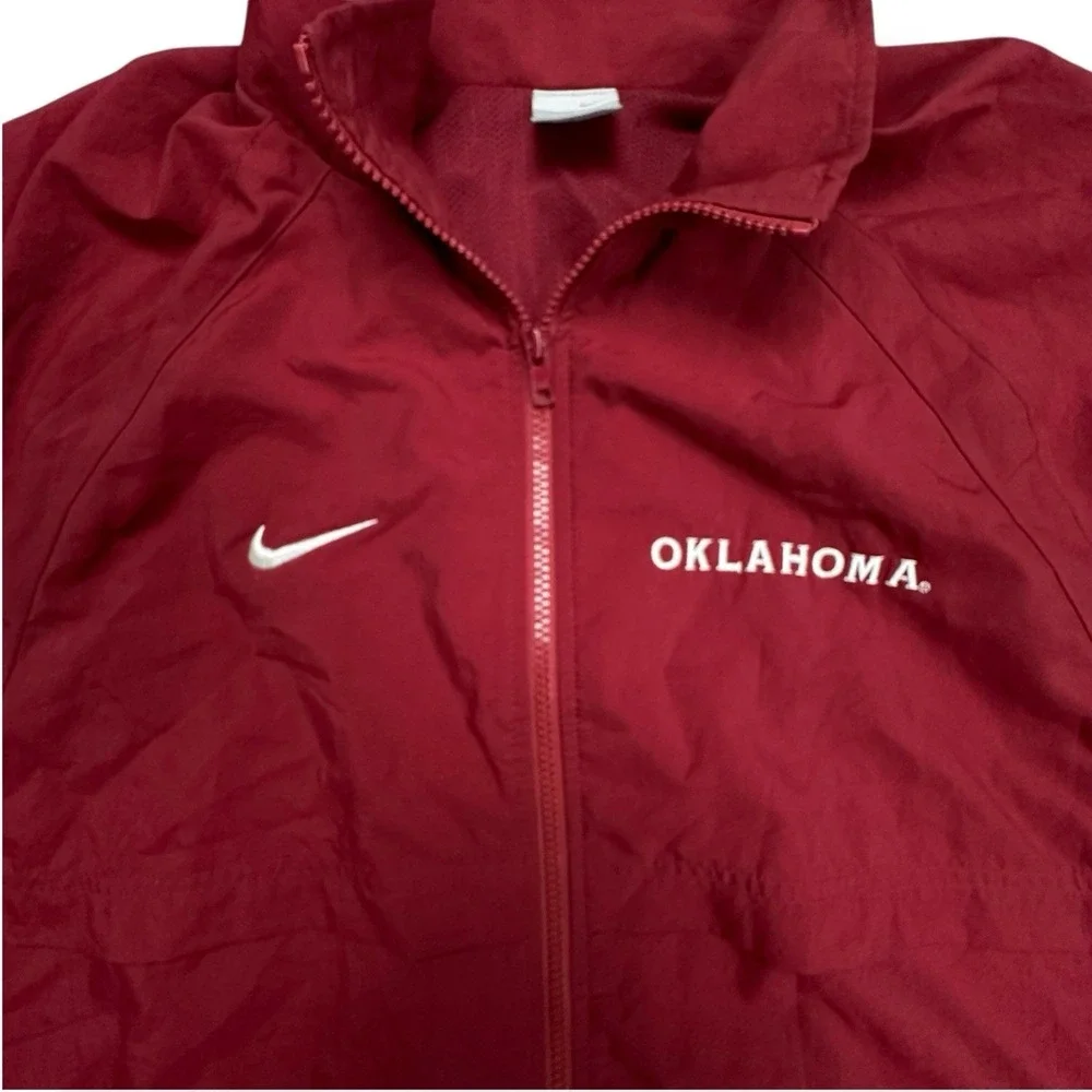 VTG Nike Windbreaker Jacket Men's Large Sooners University of Oklahoma Softshell